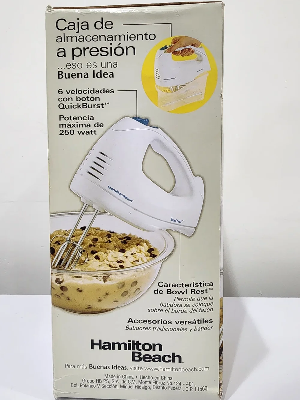 Hamilton Beach 6-Speed Electric Hand Mixer with Snap-On Case White 62682RZ